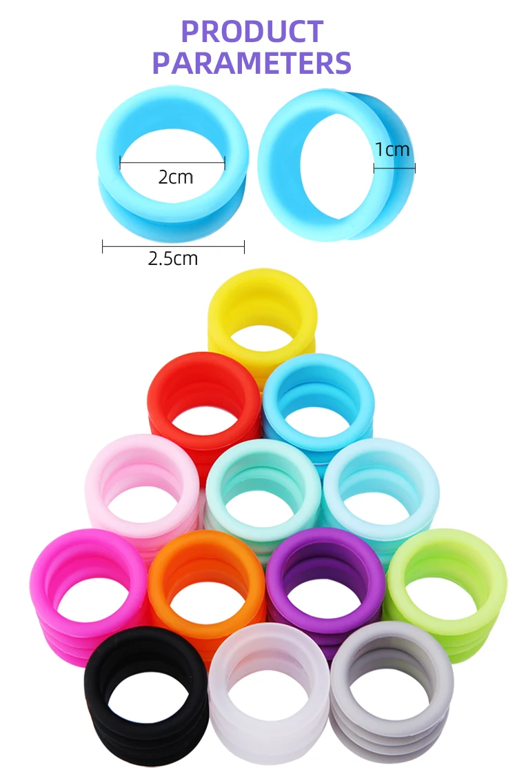 Fenice Pet Scissors Silicone Finger Rings Imported Soft Finger Non Slip Ring Beautician Finger Set Ultra Soft and Comfortable