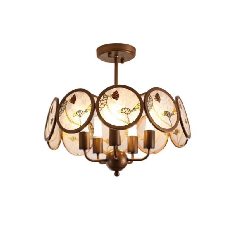 

New restaurant chandelier, new Chinese style and ancient style designer, French Chinese style, bar island chandelier