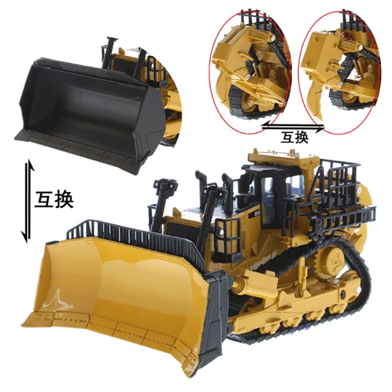 DM 1:64 Scale D11 alloy bulldozer engineering model Include two sets of accessories Simulation Toy desktop Collection Gift
