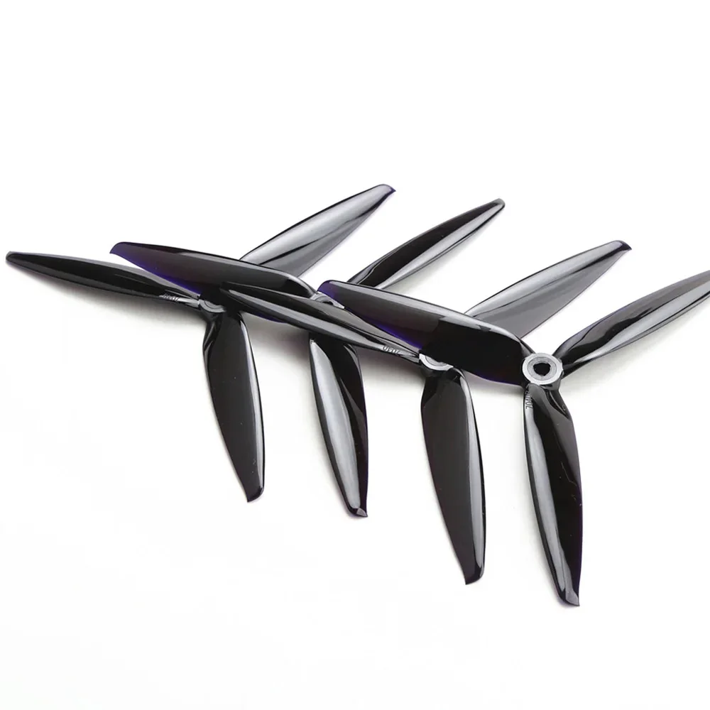 2 Pairs Tracker 7X4X3 7040 7inch 3 blade/tri-blade Propeller (2CW+2CCW) Poly Carbonate for 7inch 8inch FPV RC Drone