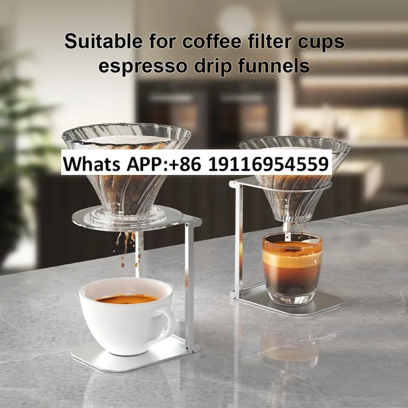 

1pc Metal portable coffee machine holder, filter cup holder, hand flushing pot drip filter 130 * 85 * 18mm