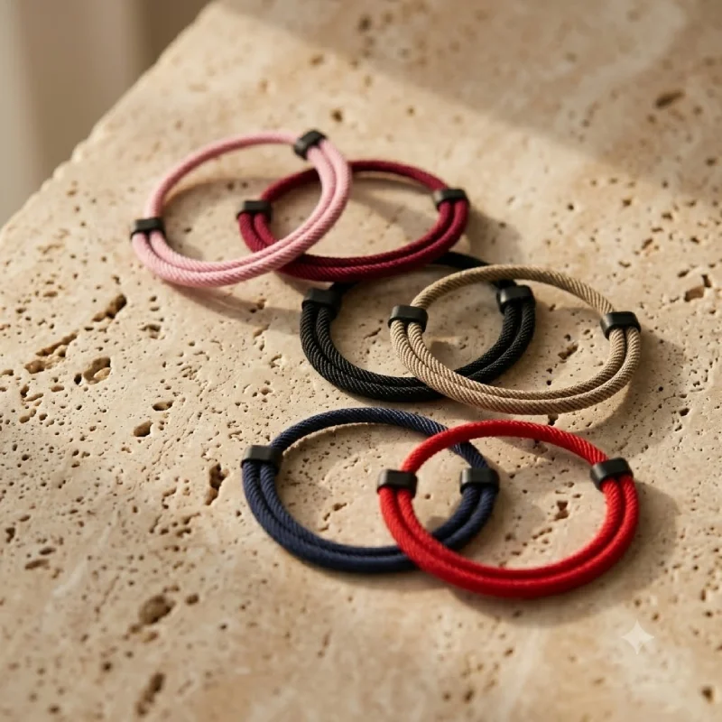 Fashion 6Pcs Per Pack Adjustable Cord Bracelet Unisex Premium Selected 4mm Rope Stackable Braslet Couple Wrist Accessory Joias