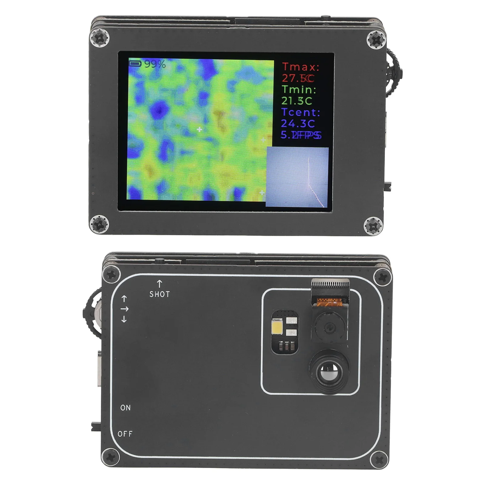 Thermal Imager LED Thermal Imaging Camera Multi Mode Emissivity Adjustable 200MP Energy Saving 2.4in  for Floor Heating