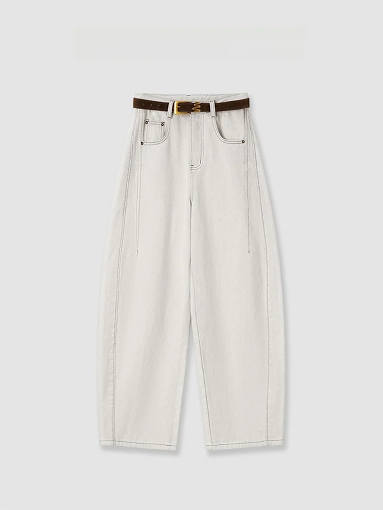 

Белые прямые джинсы женские с высокой талией, свободные брюки-скинни, осенне-зимние, новые, повседневные, удобные, из денима