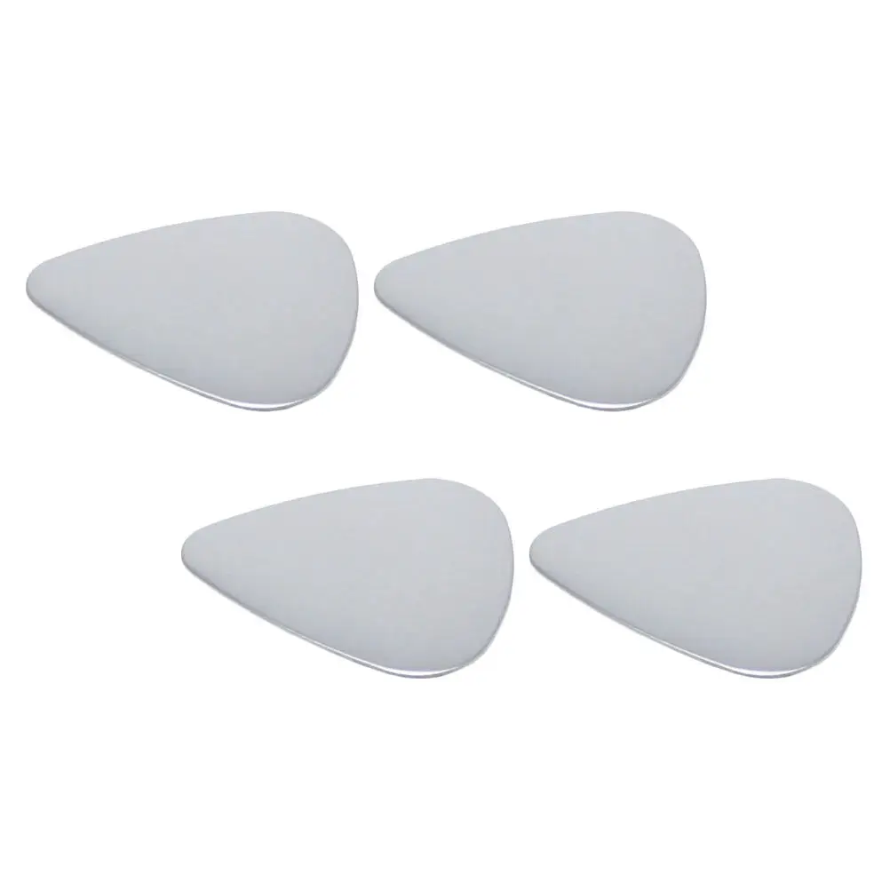 4Pcs Stainless Steel Guitar Picks High Performance Tone Clarity Durability for Electric Acoustic Bass Ukulele Quick Bass