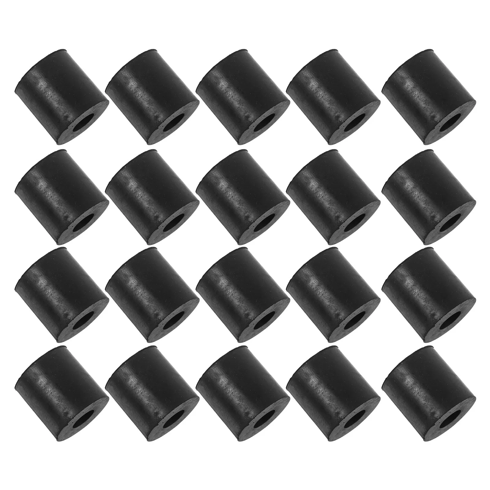 20Pcs O Shape Rubber Washers 25Mm Od 10Mm Id 25Mm Thick High Elasticity Black Vibration Isolator Dampers for Equipment Mounts