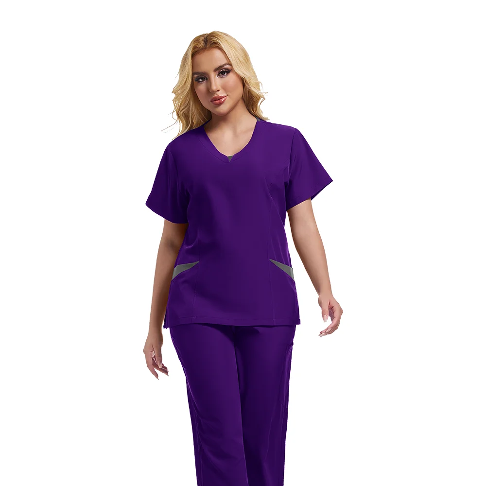 Uniforme d'esthéticienne polychrome, costumes chirurgicaux médicaux pour femmes, ensembles de soins infirmiers, haut et pantalon, Articles d'infirmière, vêtements de travail cliniques