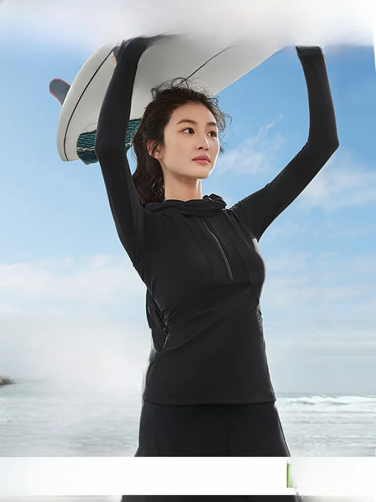 

Купальник Banana Le Qui Dry Separate Sun Protection для плавания и серфинга с длинными рукавами, дышащий, корректирующий фигуру