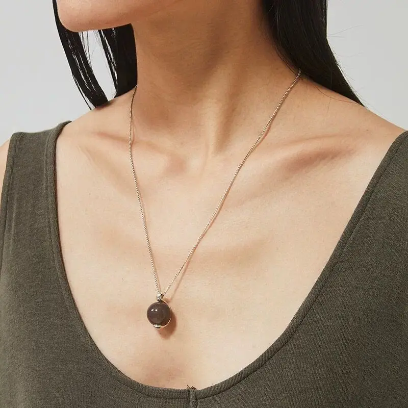 Withered Red Agate Necklace, Female Niche Design, Gray Collarbone Chain Jewelry Necklace Necklaces For Women