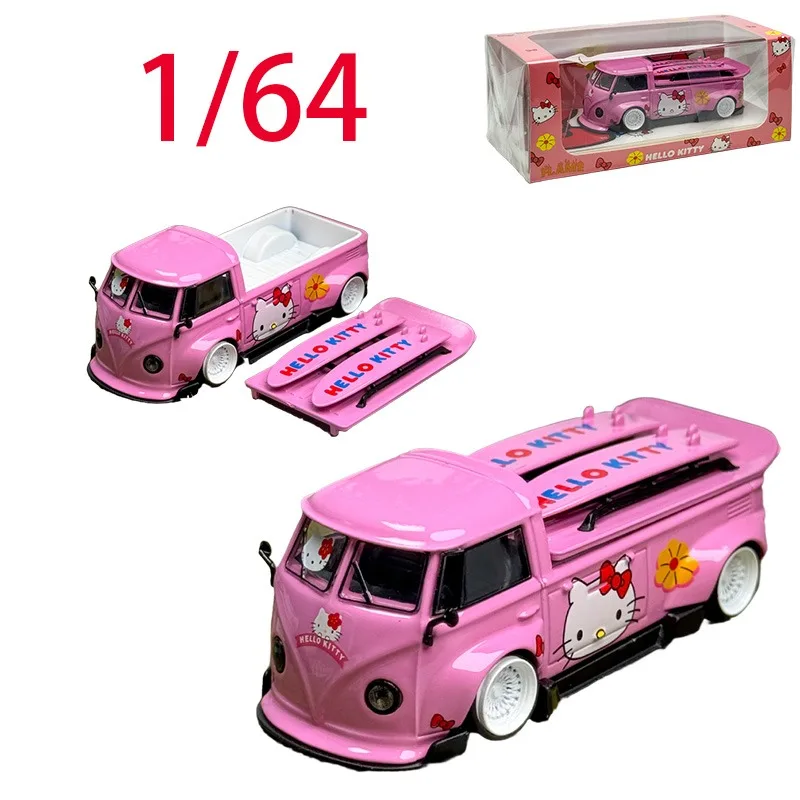 

Пламя литья под давлением, масштаб 1/64, модель автомобиля из сплава Volkswagen Volkswagen T1, пикап, игровой транспорт, игрушки для мальчиков, оригинальная коробка