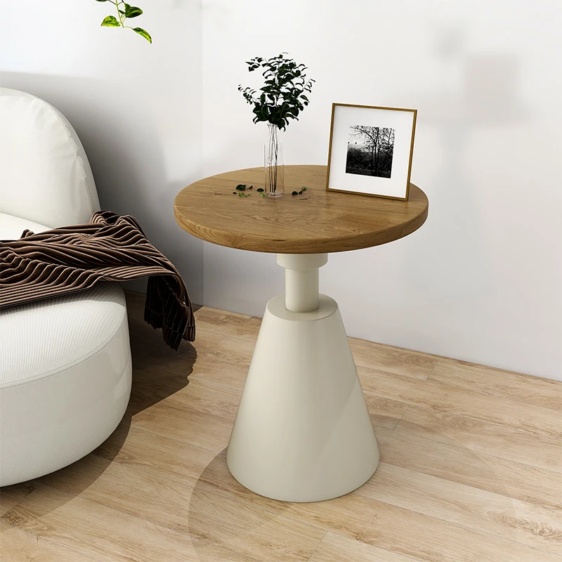 Round Bed Side Table White Minimalist Modern Patio Wood Coffee Table Wooden Dining Stoliki Kawowe Mid Century Modern Furniture