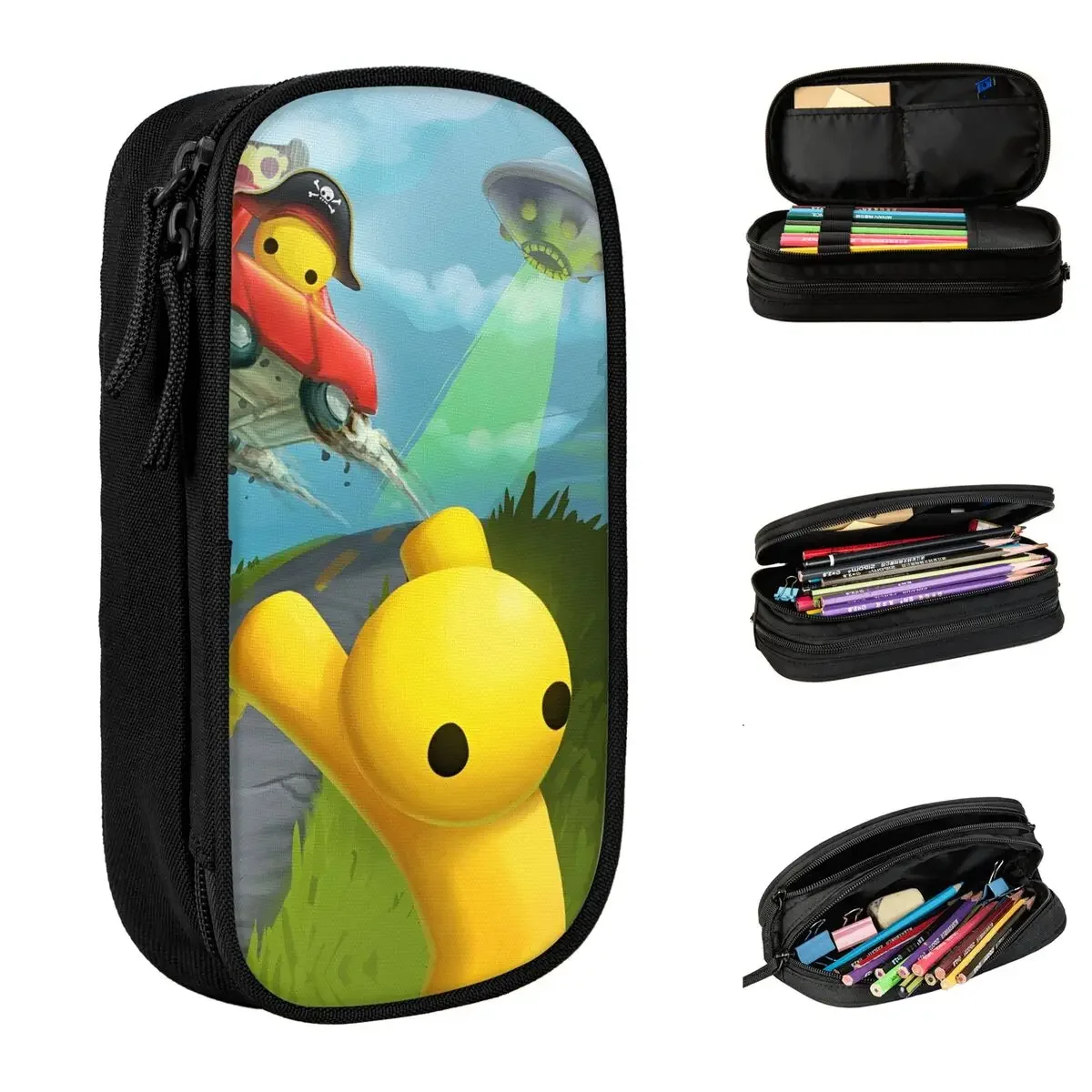 Fun Wobbly Life Gaming مقلمة مضحكة ألعاب ساخنة قلم رصاص الحقيبة القلم للطلاب تخزين كبير أكياس قلم رصاص الطلاب الهدايا المدرسية #1