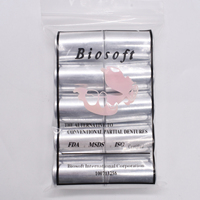 5PCS Dental Lab Flexible Partial Bio Invisible Denture Material Invisible Pink Acrylic Large&Small Without Blood Streak