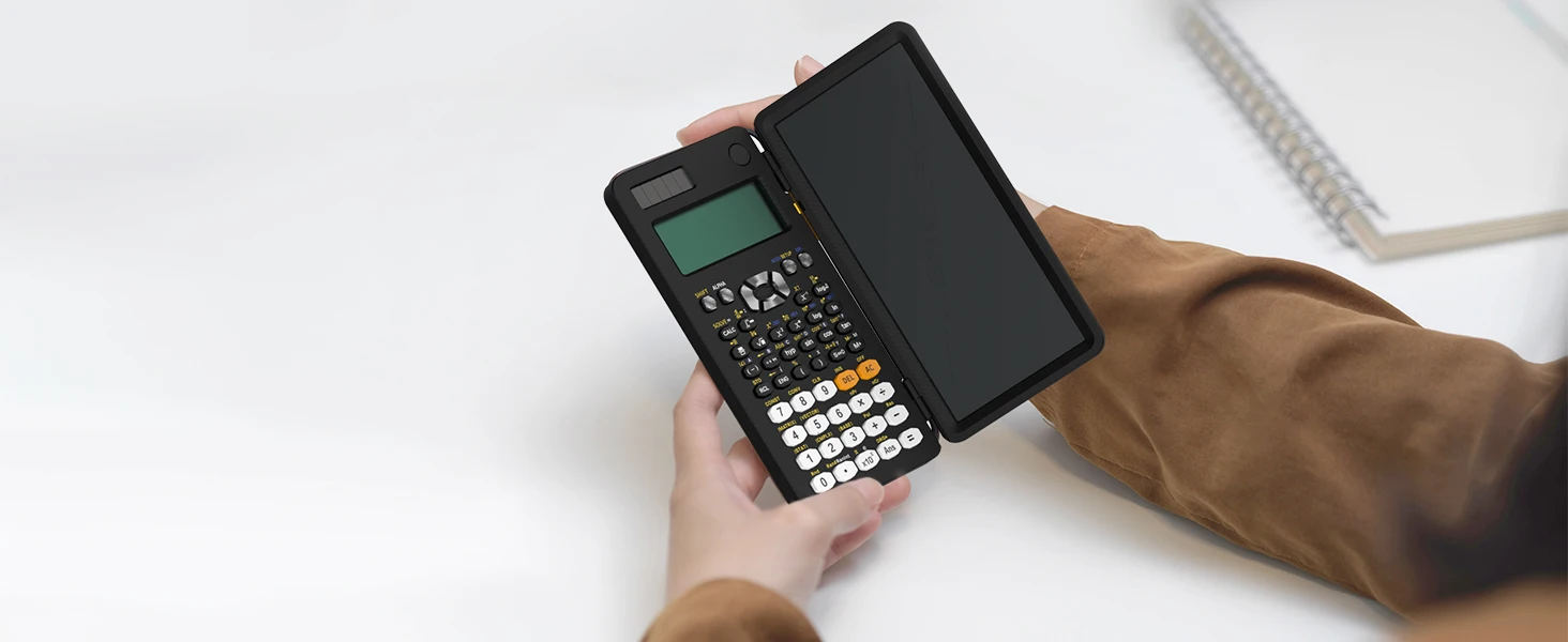 991EX Wissenschaftlicher Taschenrechner mit Schreibtablett und Stift, 552 Funktionen für Studenten und Fachleute in Physik und Mathematik – Detail 1