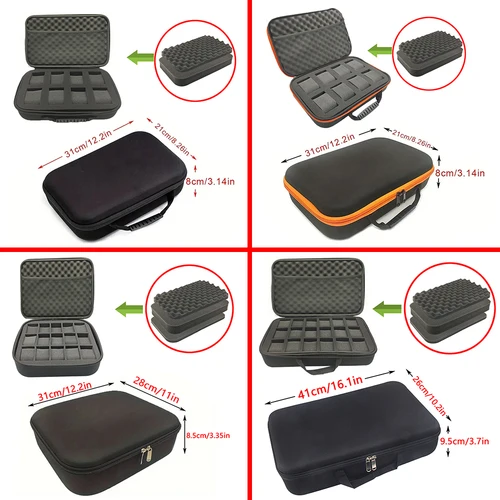 Imagen 2 del producto Caja de reloj EVA, bolsa de almacenamiento de herramientas dura, estuche de almacenamiento de reloj portátil, organizador, esponja protectora de seguridad a prueba de golpes para la mayoría de relojes