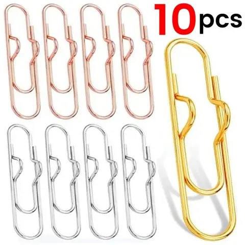 10-1Pcs Metal Pen Holder Clips Portable Paper Fix Clips Journal Document Notebook Pictures Pin Pocket Student Office School Tool