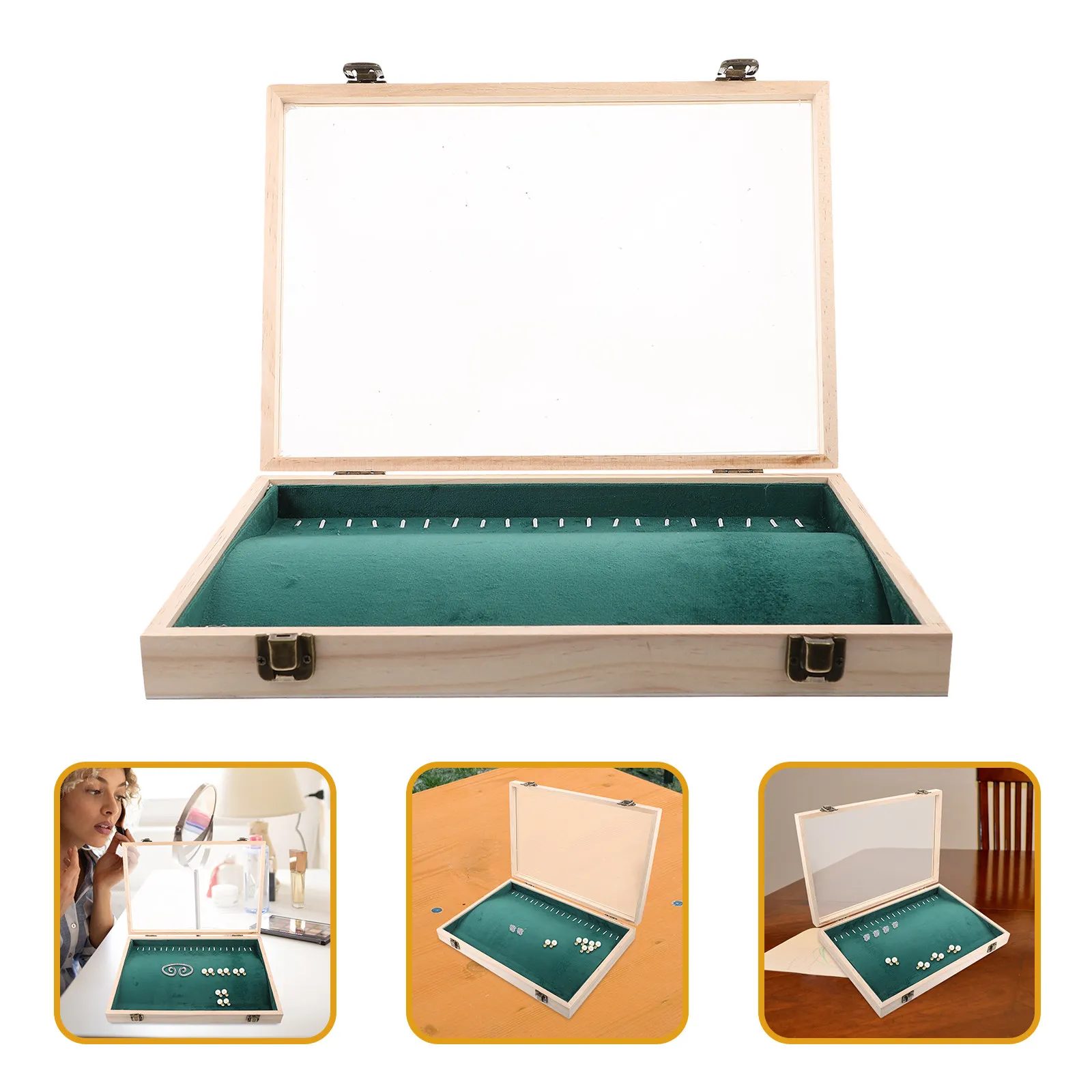 Jewelry Organizer Case Large Capacity Portable Jewelry Box for Women Display Storage Travel Use Ring Necklace Earring Bracelet