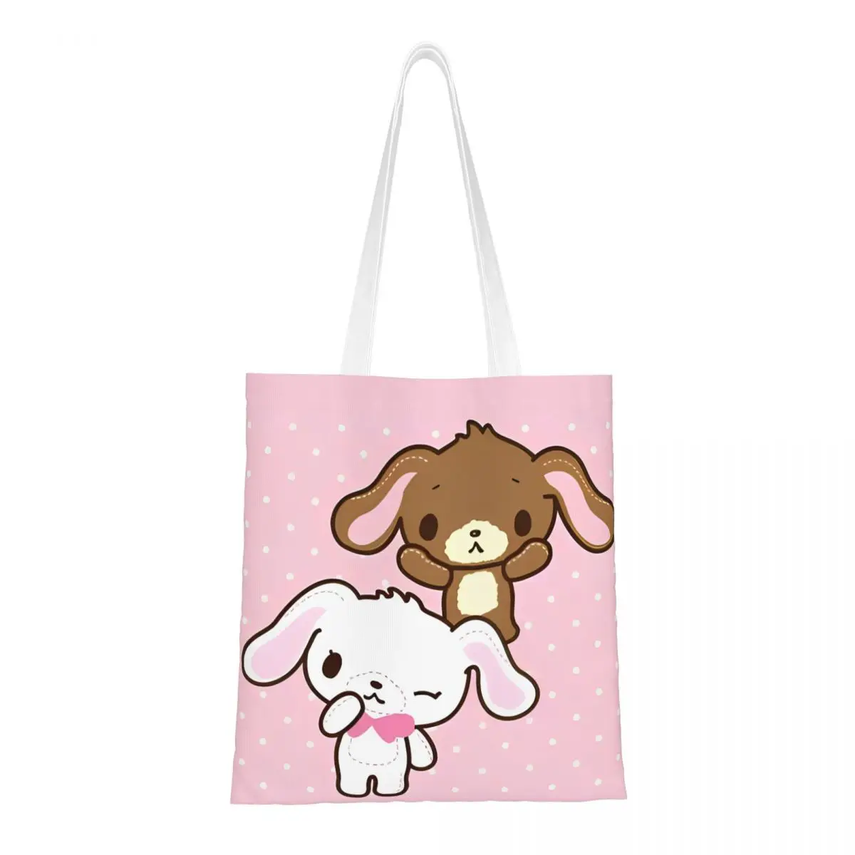 

Cute Sugarbunnies Sugar Rabbit Canvas Tote Bag Aesthetic Unique Design Grocery Bags for Women Men