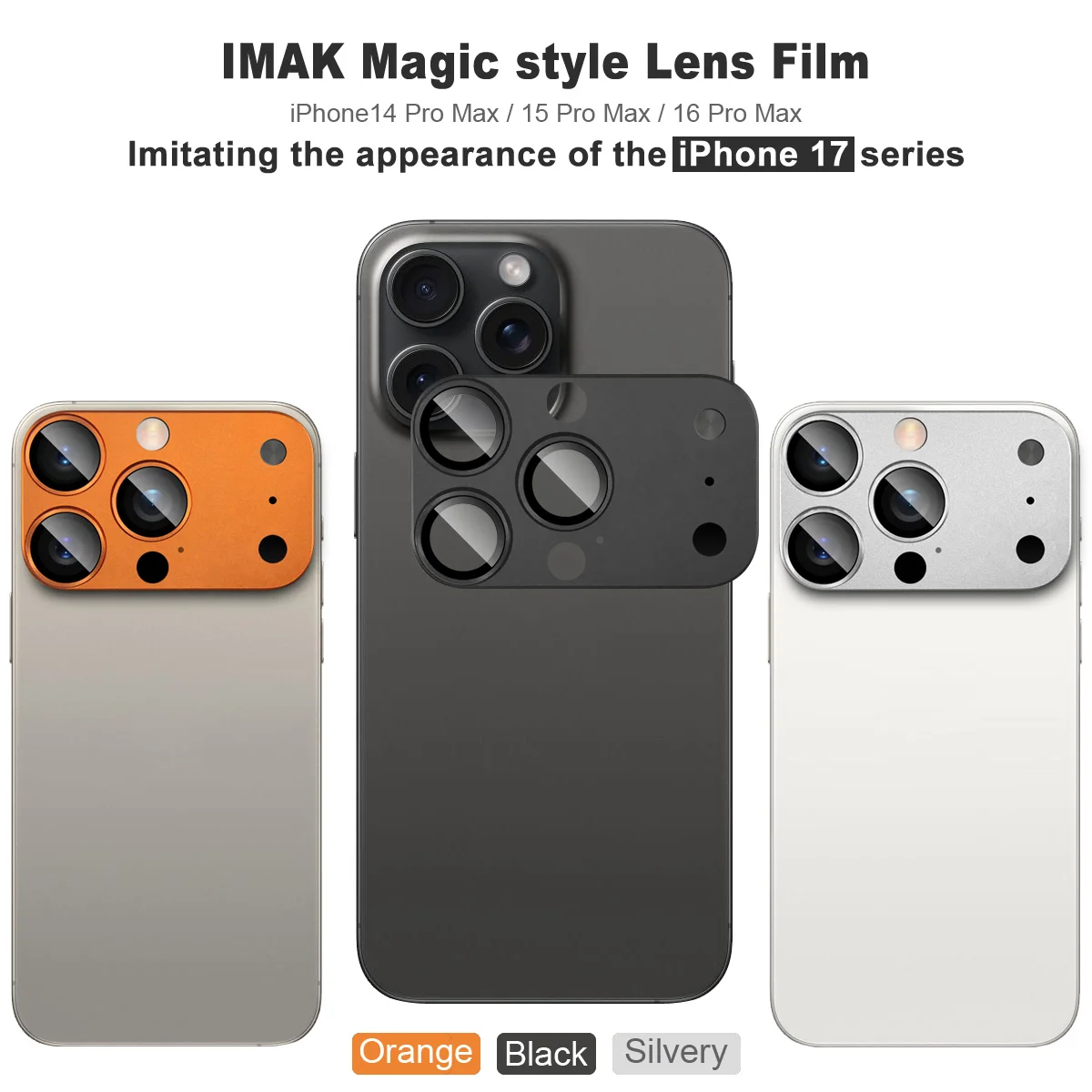 

IMAK Magic Lens Glass for iPhone 16 15 14 Pro Max Acrylic + Glass Camera Film Glass
