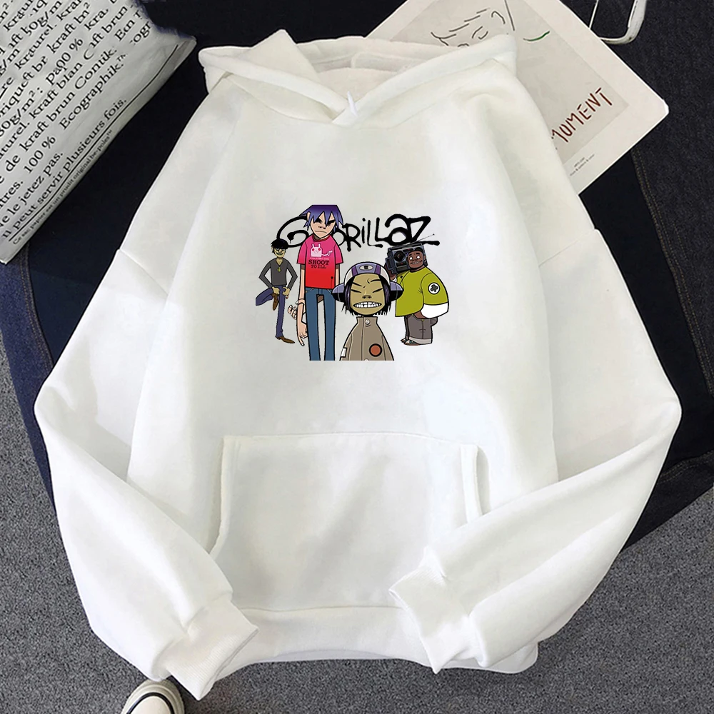 Frühling Gorillaz Lustige Gedruckt Cartoon Hoodies Sweatshirts Frauen/Männer Harajuku Koreanische Übergroßen Pullover Unisex Hoodie Streetwear