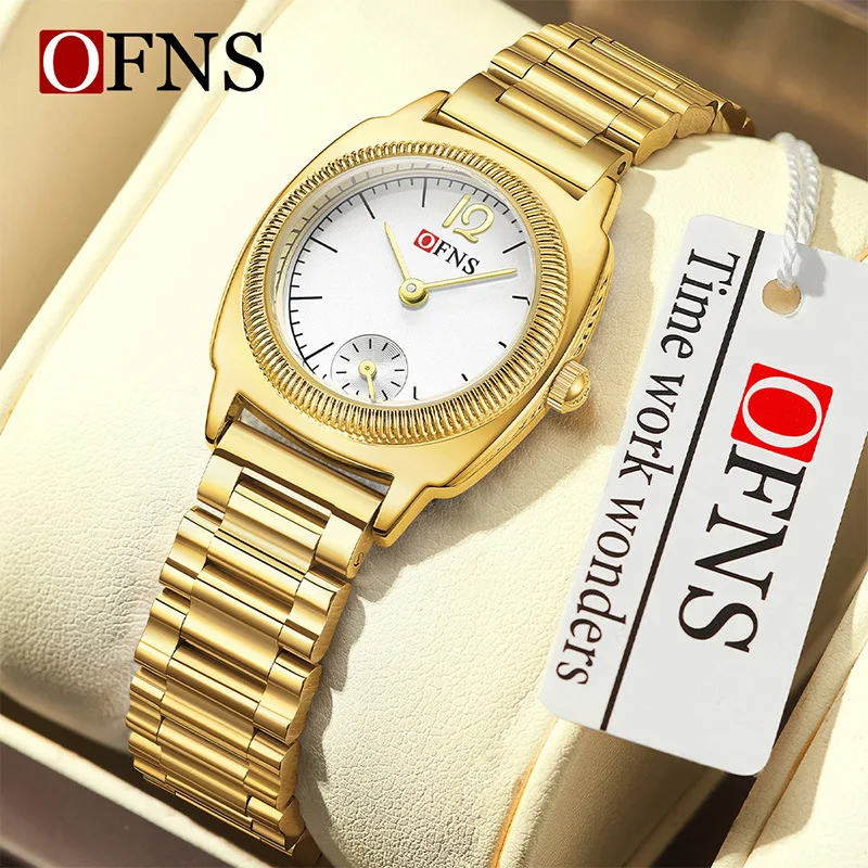 

OFNS1565 retro exquisite women's watch waterproof simple temperament student watch light luxury women's quartz watch versatile
