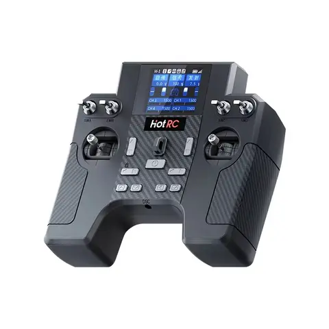 RC Tank Hotrc Transmitter Hotrc HT-8A 2.4G 8 Channel RC Transmitter Receiver Kit Long Range Control for RC Car Helicopter Ship Tank Robot Accessories