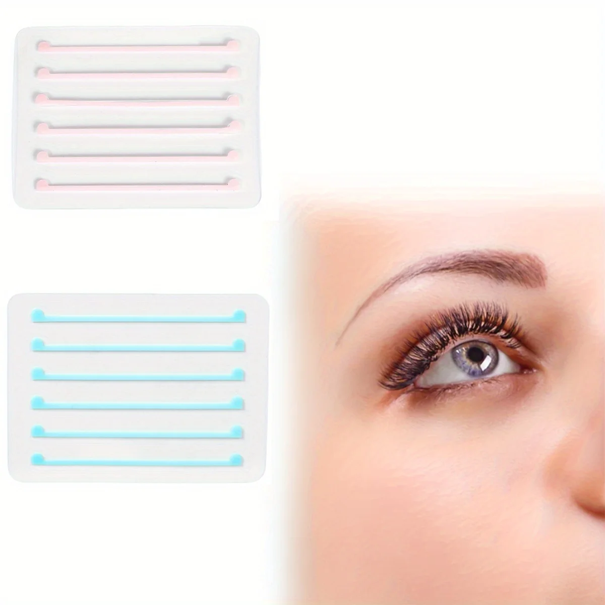 6pcs Silicone Eyelash Lifting Stripe  Lash Lift Curlers Pads DIY Eyelash Extension Eye Makeup Tools，Eyelash Perm Silicone Pads