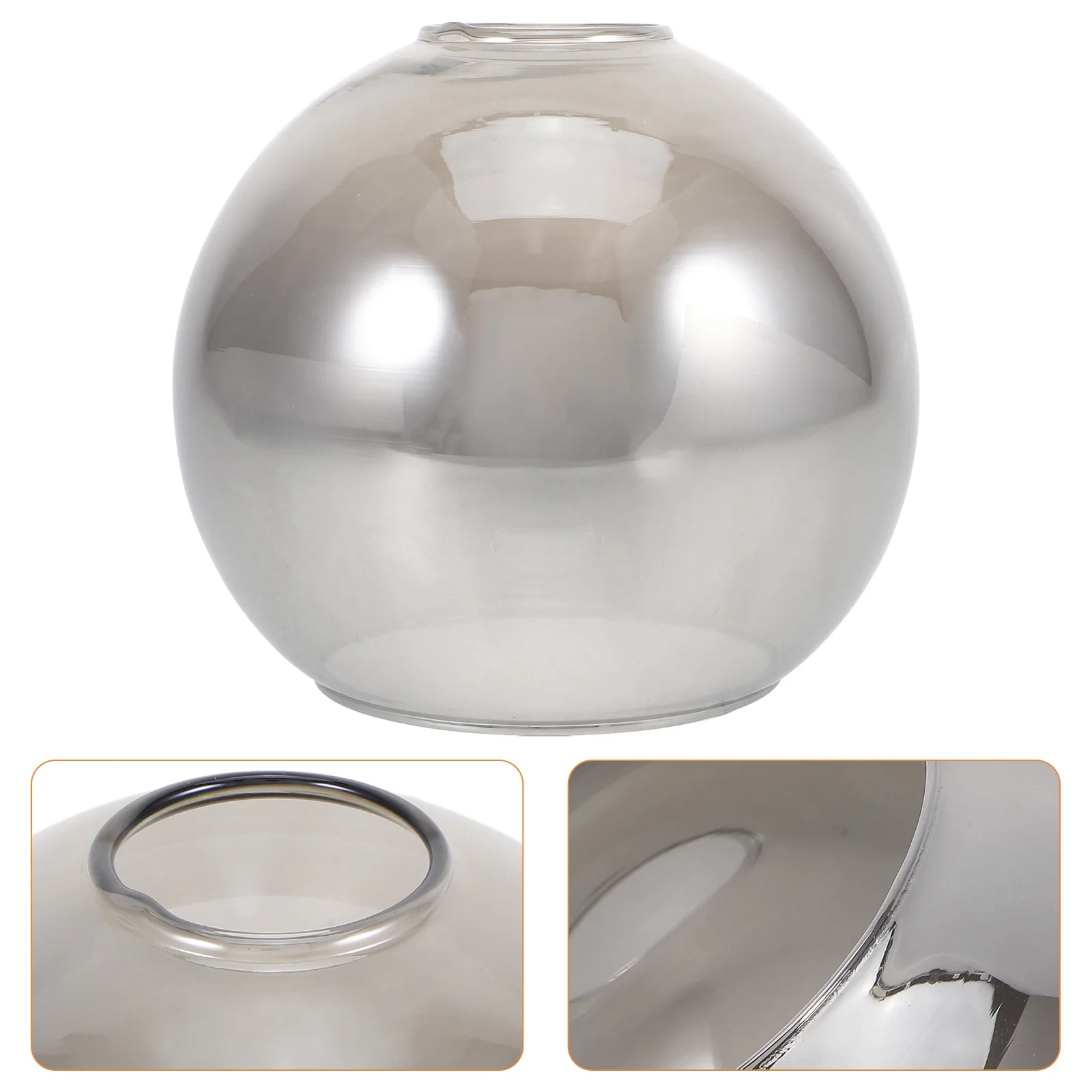 

1pc Glass Lamp Shade Large Round Amber Globe For Living Room Wall Sconces Chandelier Light Fixture Replacement