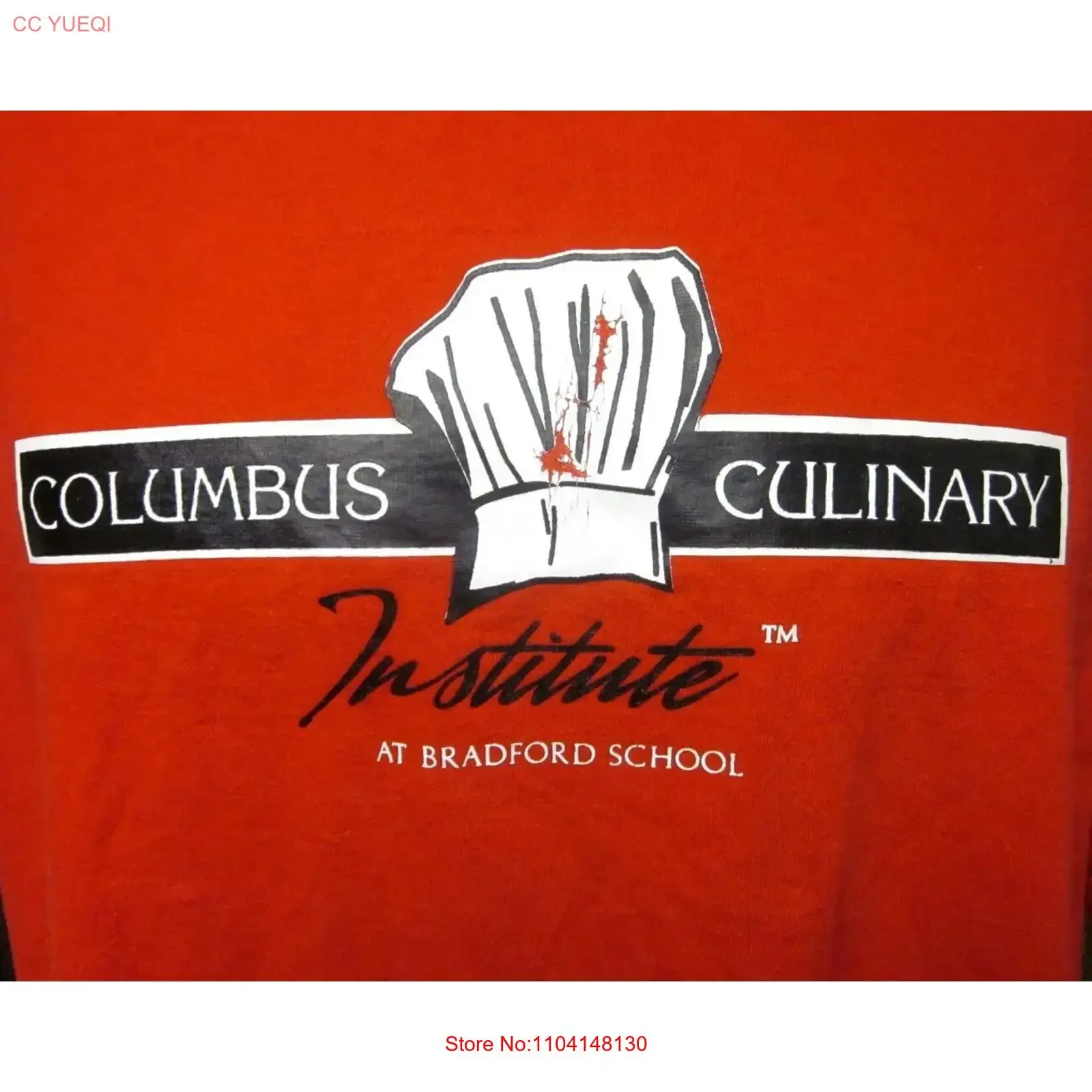 COLUMBUS CULINARY INSTITUTE tee XL cooking Bradford School chef logo T shirt OH vintage Washed fashion Stylish Casual