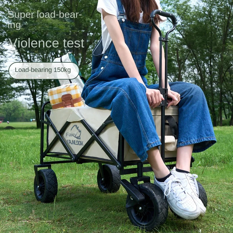 The manufacturer directly provides outdoor folding handcart campers campers, broadened tables, picnic push-pull campers