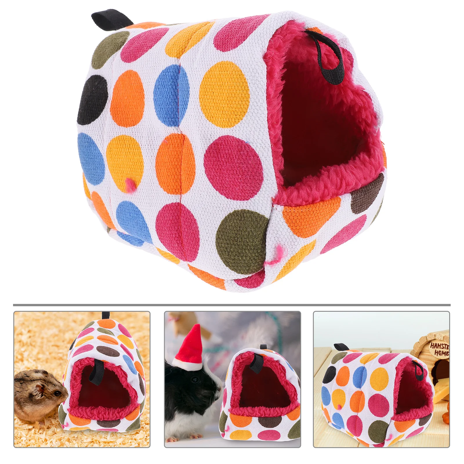 

Hamster Bed Hideout Durable Cotton Nest Small Animal House Comfortable Breathing Travel Home Decor Cage Accessories Lovely