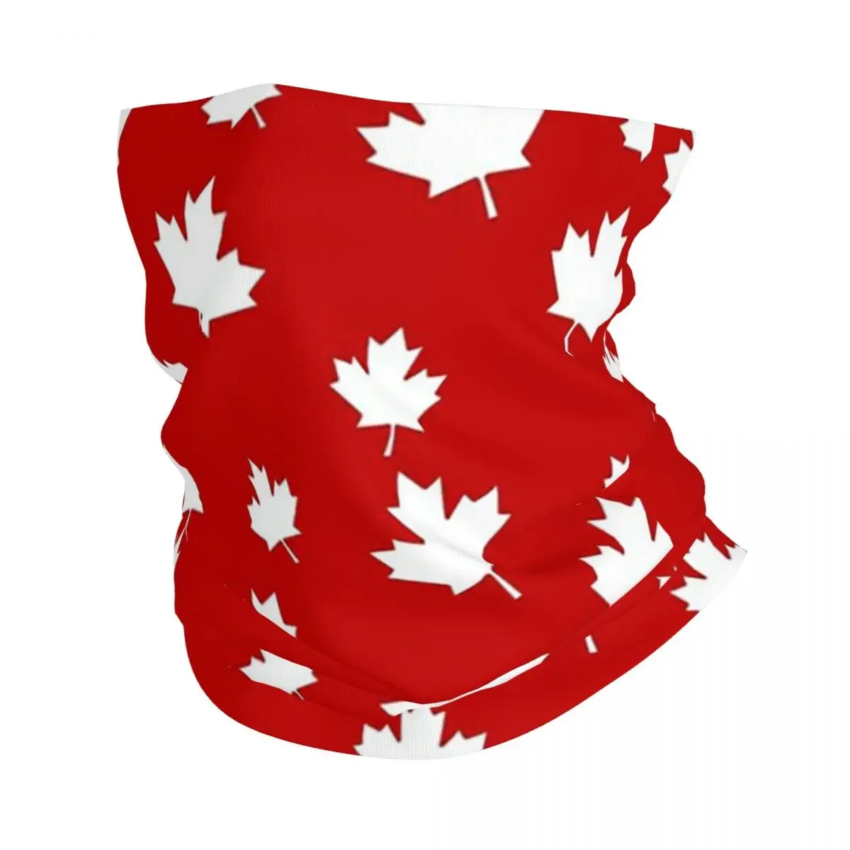 Canada Maple Leaf Flag Pattern Red White Canada Flag Bandana Neck Gaiter Printed Wrap Mask Scarf Headwear Hiking For Men Women