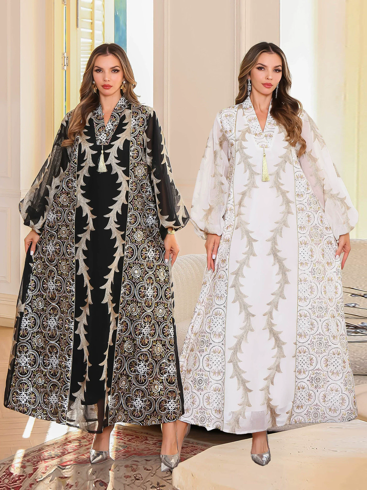 Robe brodée en maille pour femmes musulmanes, vêtements du moyen-orient, Abaya, Festival de dubaï, nouvelle collection