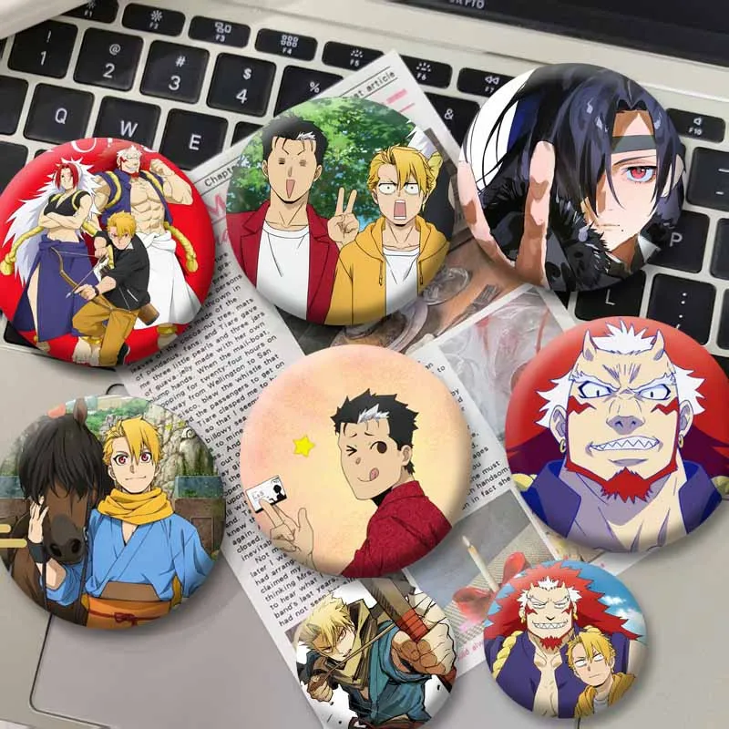 Anime Daemons of The Shadow Realm Lapel Pins Funny Manga Badge Yuru Hidari Asa Cartoon Brooch Clothes Backpack Accessories Gifts