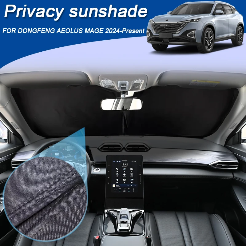 

Car Black Window Privacy Sunshade For DONGFENG AEOLUS MEGA 2024-2026 Anti-UV Heat Insulation Protect Cover Interior Accessory