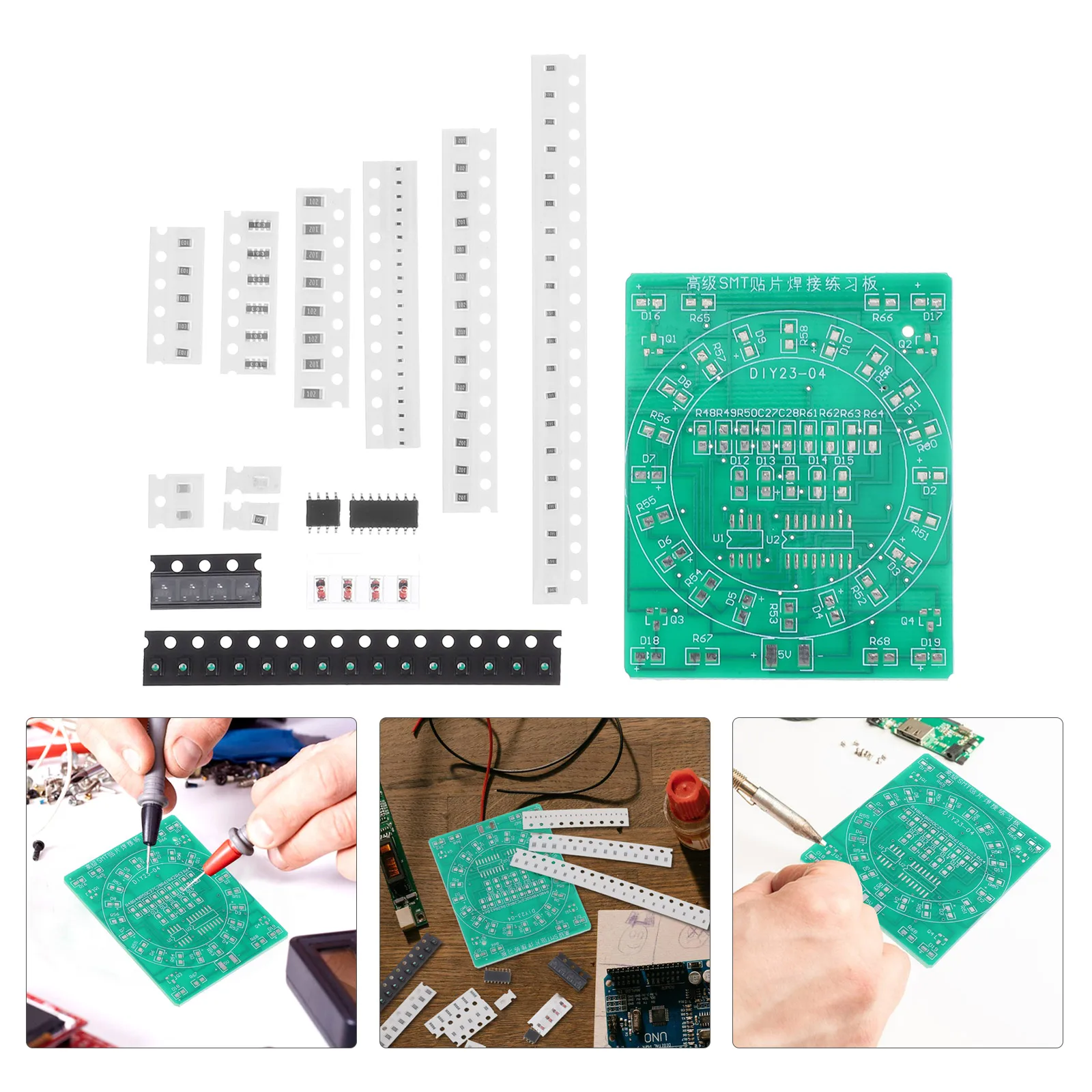 1 Set Component Welding Practice Board Convenient Soldering Skill Training Board Soldering Skill Training Plate Electronics