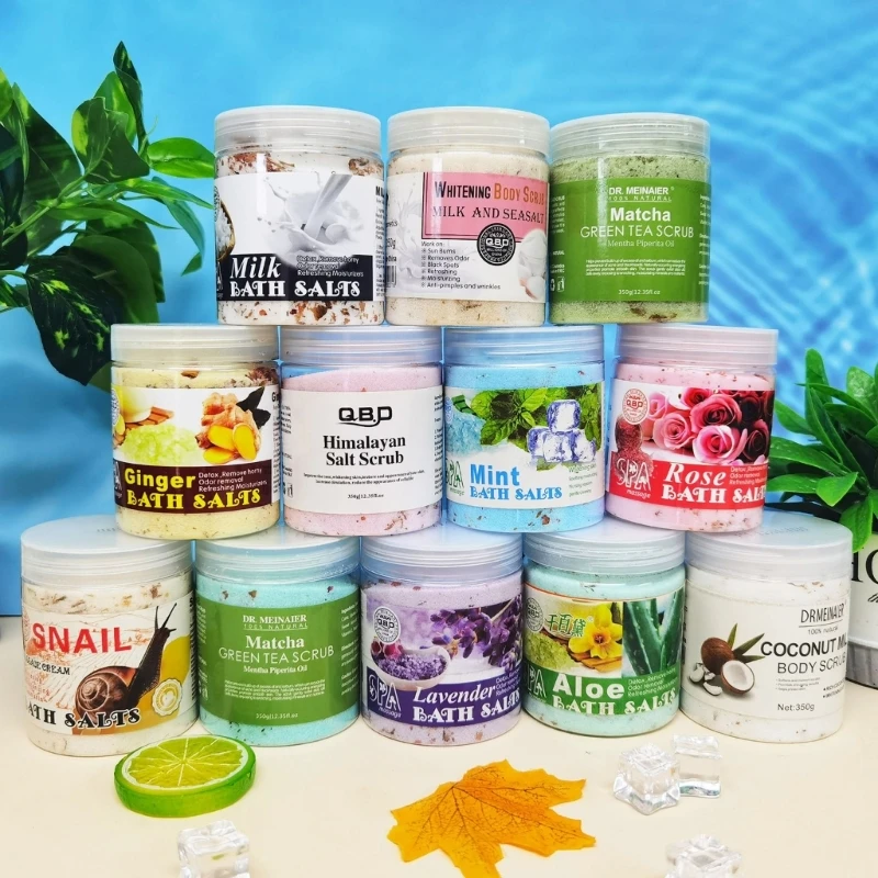 DRMEINAIER Sea Salt Body Scrub Soften Skin Brightening Moisturizing Exfoliating Cleaning Smooth Anti-Acne Scrub Dropshipping