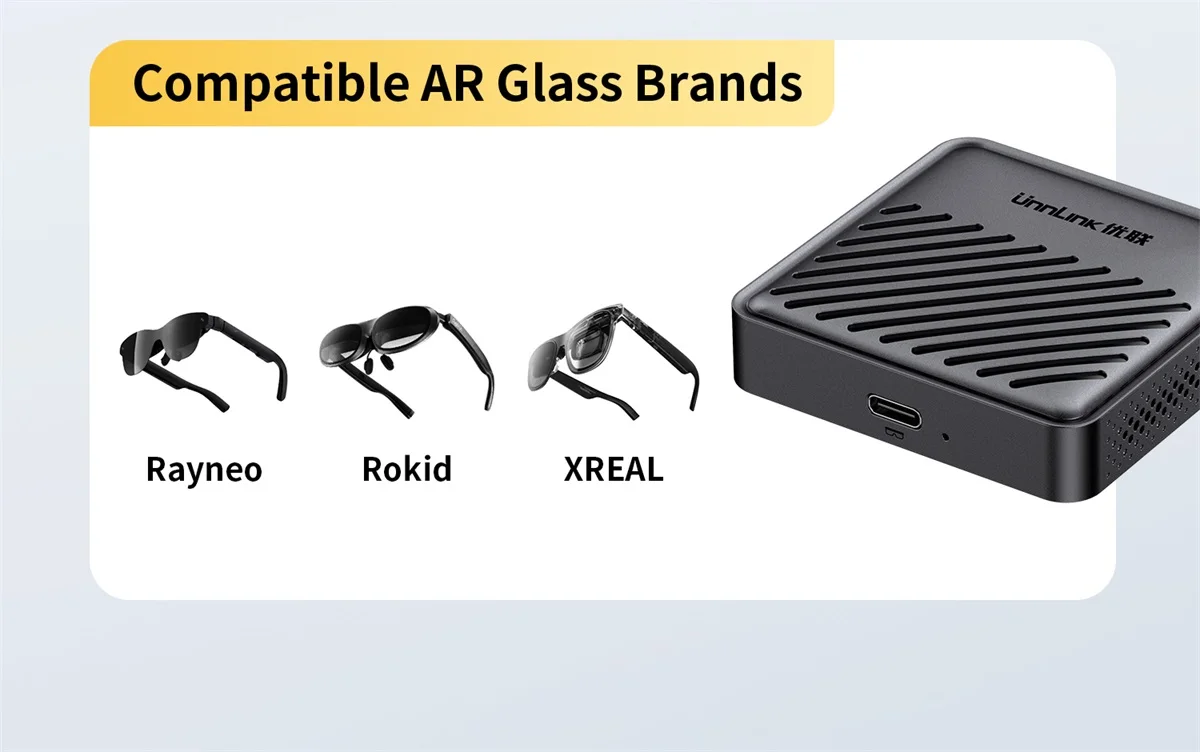 Unnlink HDMI zu USB-C AR-Brillen-Konverter für PS5 PS4 Switch2 Xbox zu Xreal Rokid Rayneo USB-C Tragbarer Bildschirm – Detail 9