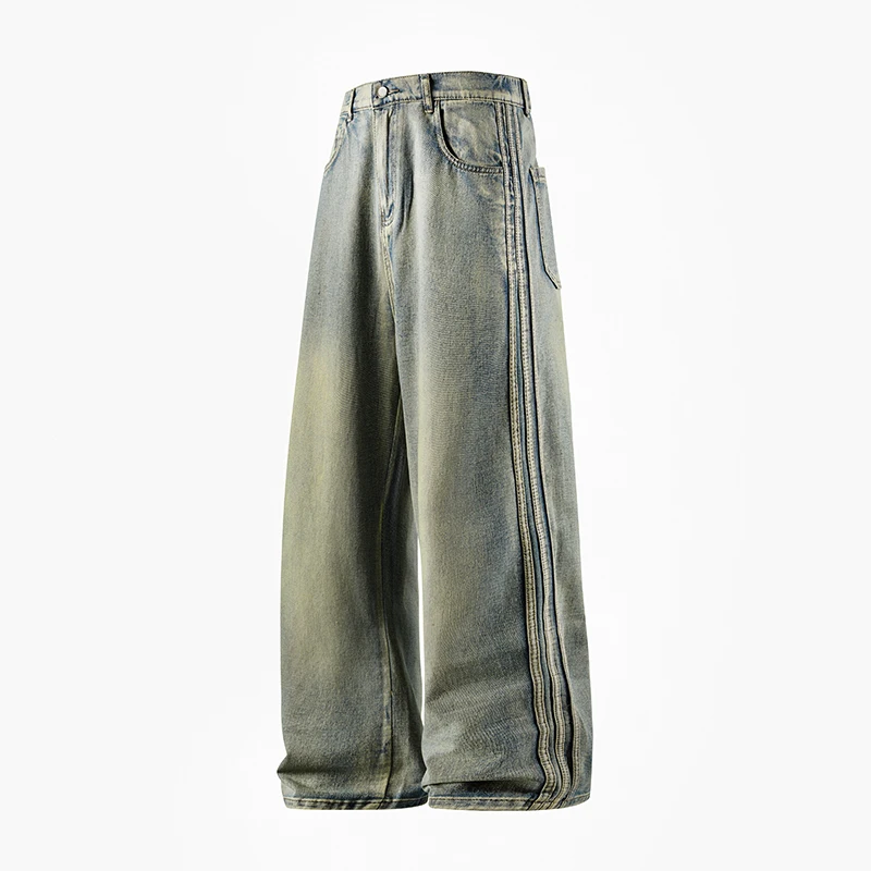 

Baggy Jeans Man Pants Jeans For Men Trendy Wide Leg Loose Straight Trousers Spring And Autumn Casual High Street Fashion