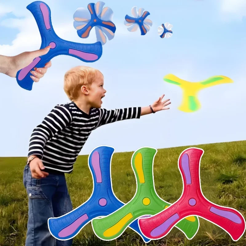 1-20PCS 어린이 삼각형 부메랑 EVA 폼 플라잉 디스크 야외 스포츠 장난감 가족 부모 자녀 대화 형 게임 생일 선물