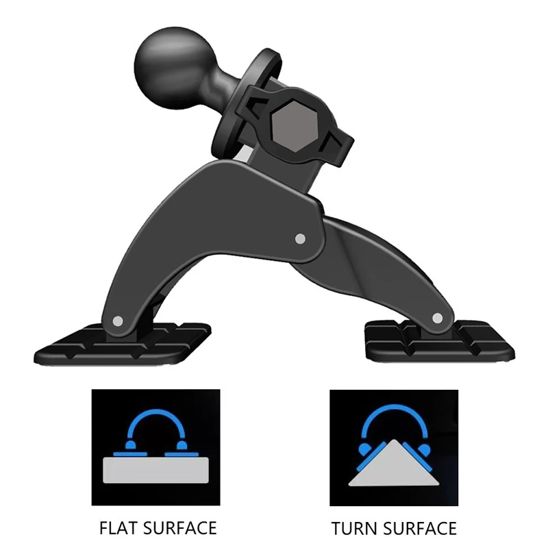 Auto-Armaturenbrett-Halterung mit 17mm Kugelkopf und Klebepads, Auto-Handyhalterung, GPS-Halterung, Zubehör, 360° drehbar ° Drehbar – Detail 5