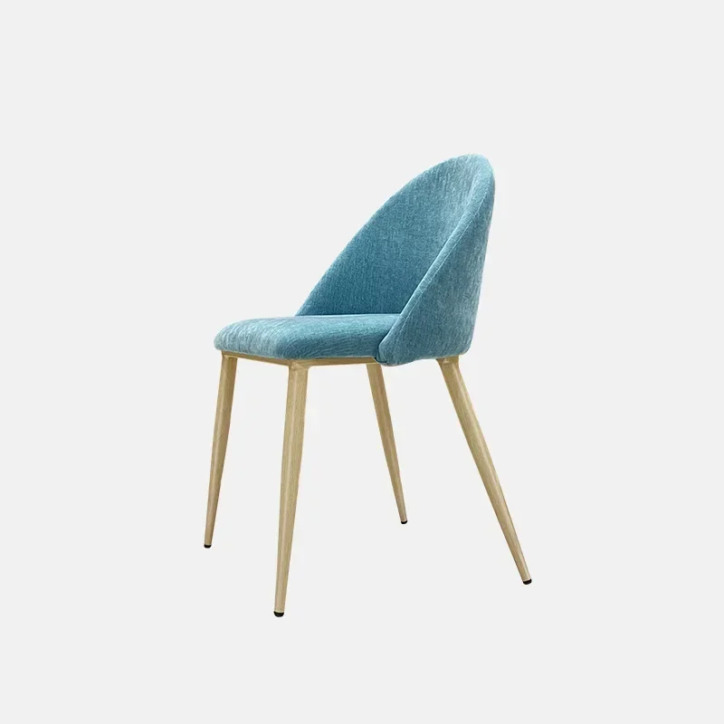 Nordic metal dining chair Modern simple Internet celebrity dressing chair Backrest stool Home makeup chair Balcony negotiation