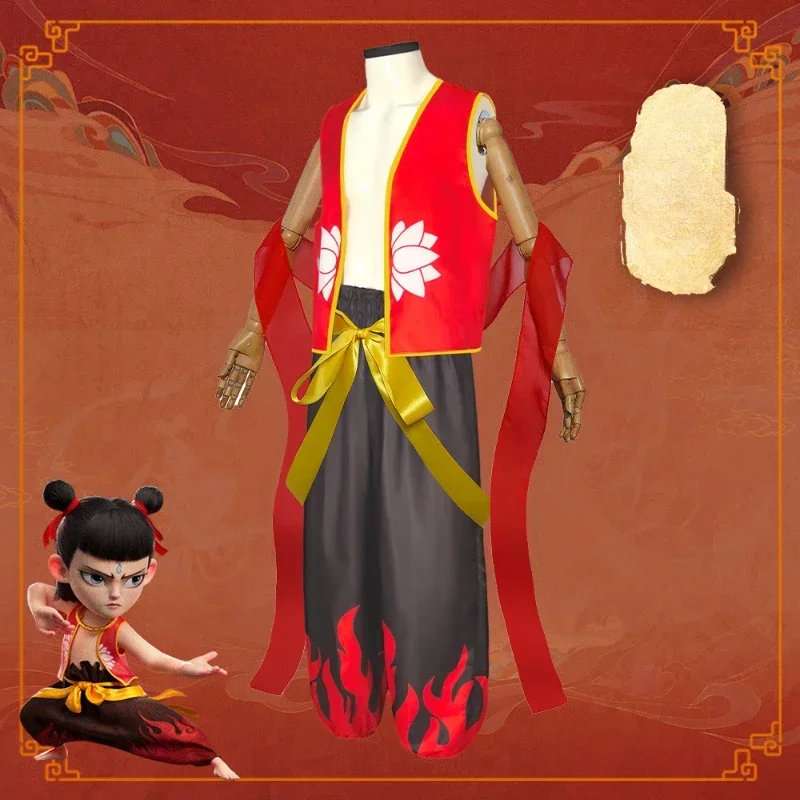 2025 جديد Nezha demon enfants itinérant mer Nezha COS كوسبلاي Nezha ensemble كاملة لعب الأطفال زي دي كوسبلاي