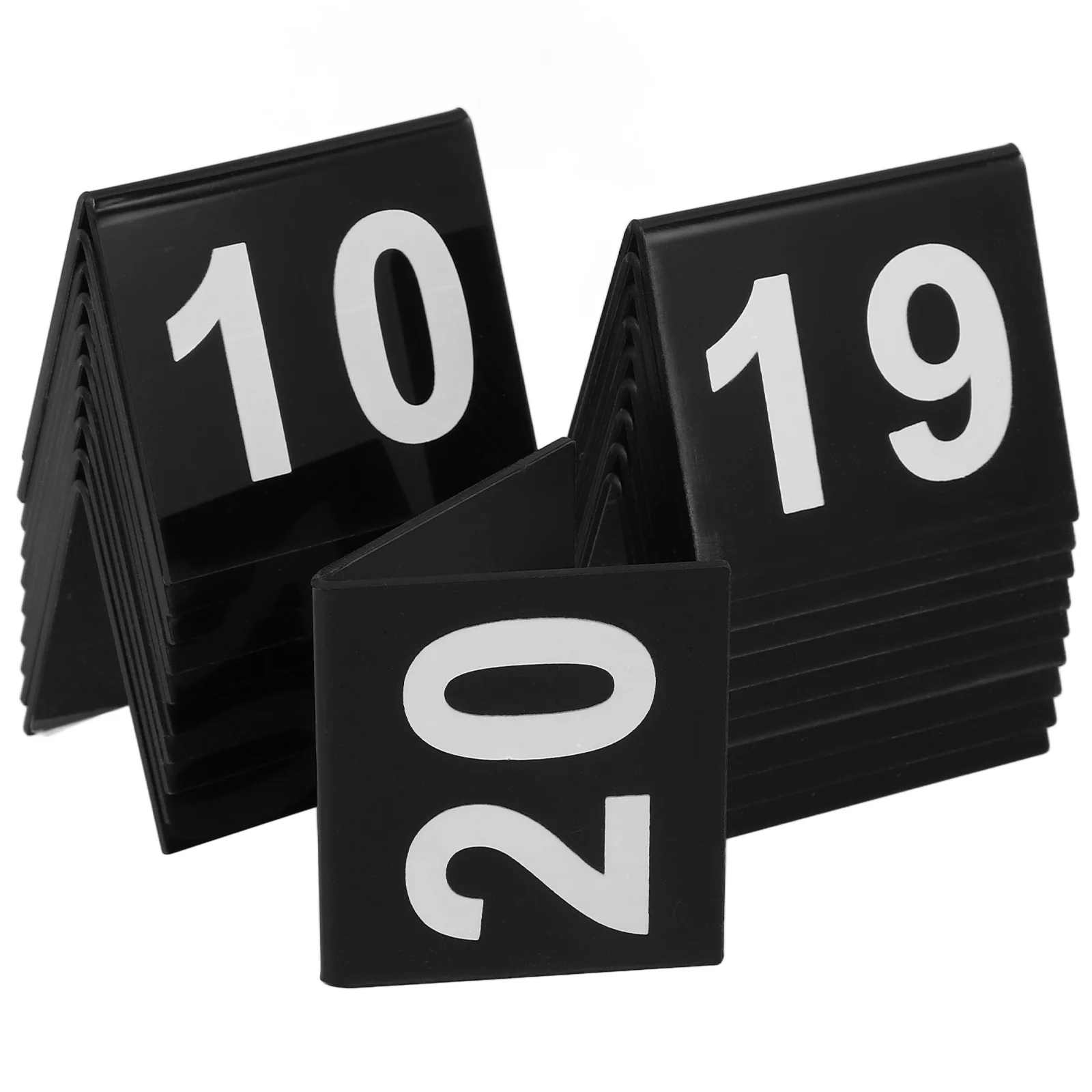 

20pcs Numbered Tents Acrylic Double Sided Table Numbers Banquet Reception Wedding Event Decor Table Number Cards 1-20 Banquets