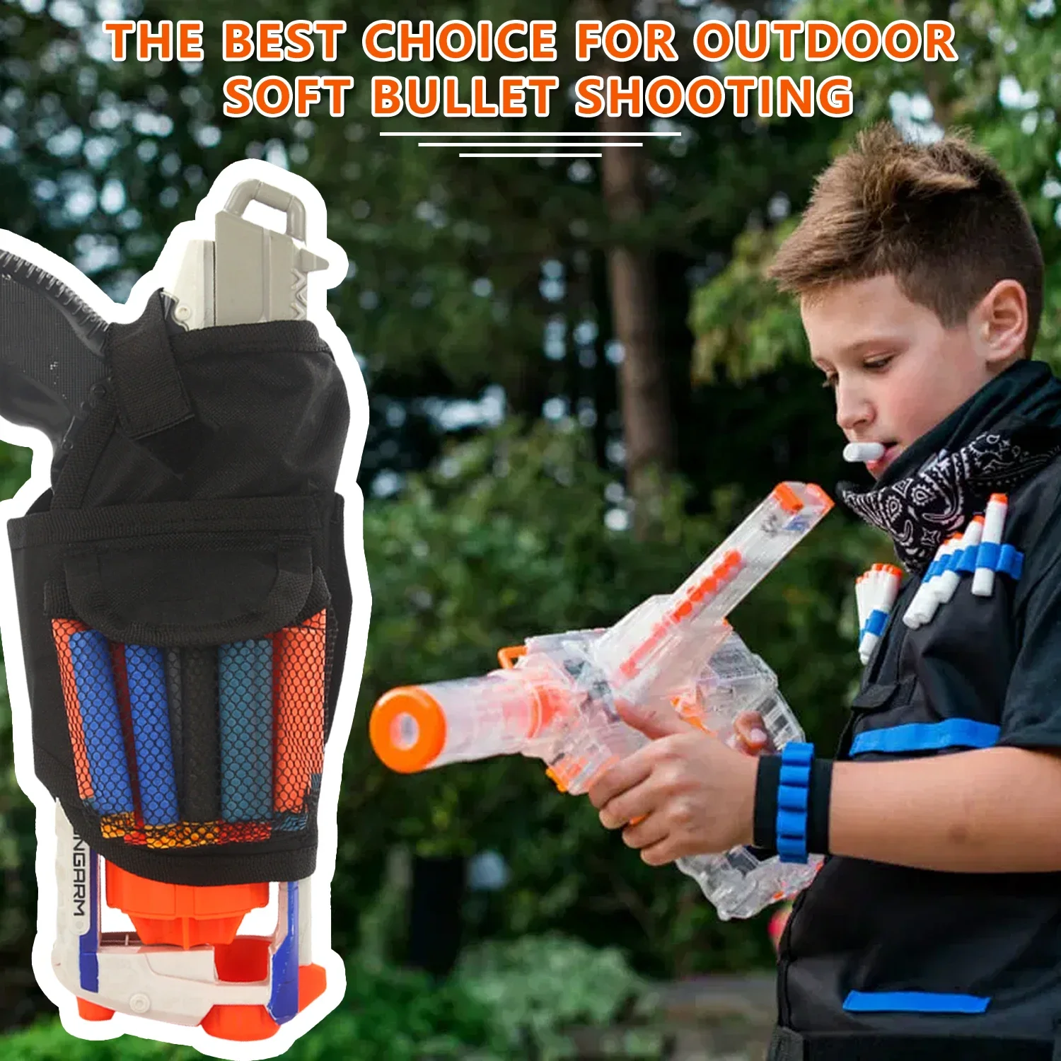 EKIND Adjustable Tactical Waist-Bag Compatible for Nerf Mega Elite Series