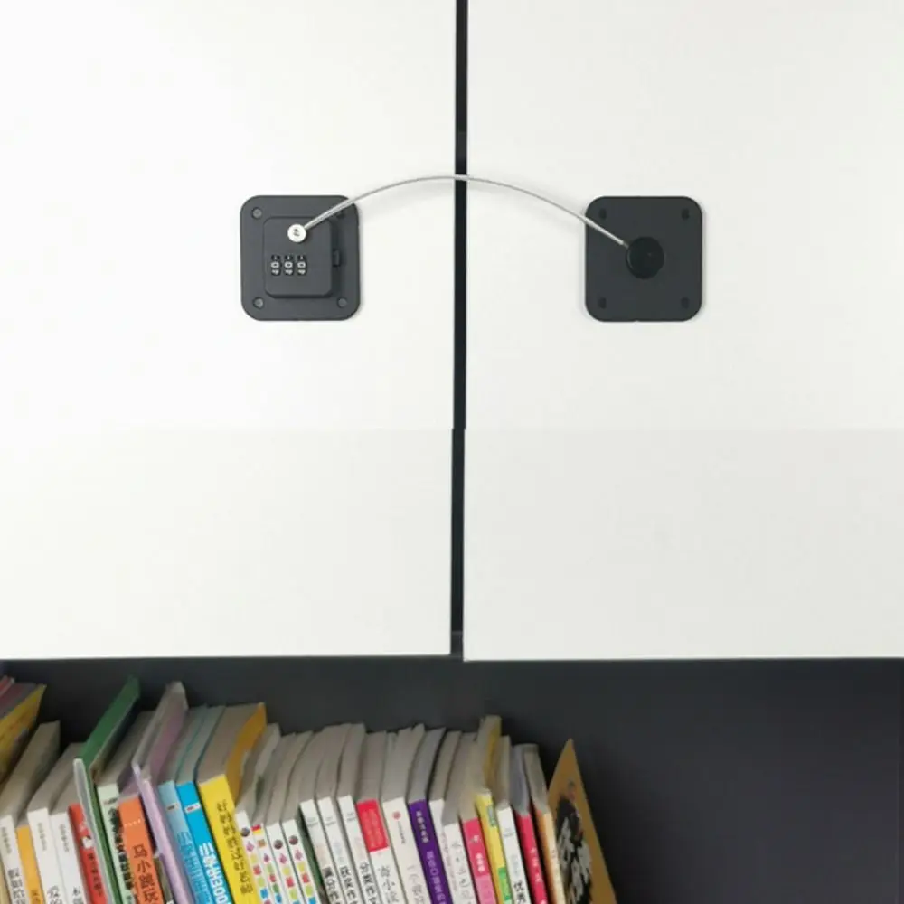 Anti-pinch Hand Safety Lock No Drilling Unisex Protection Refrigerator Door Coded Lock Adjustable Cabinet Lock for Home