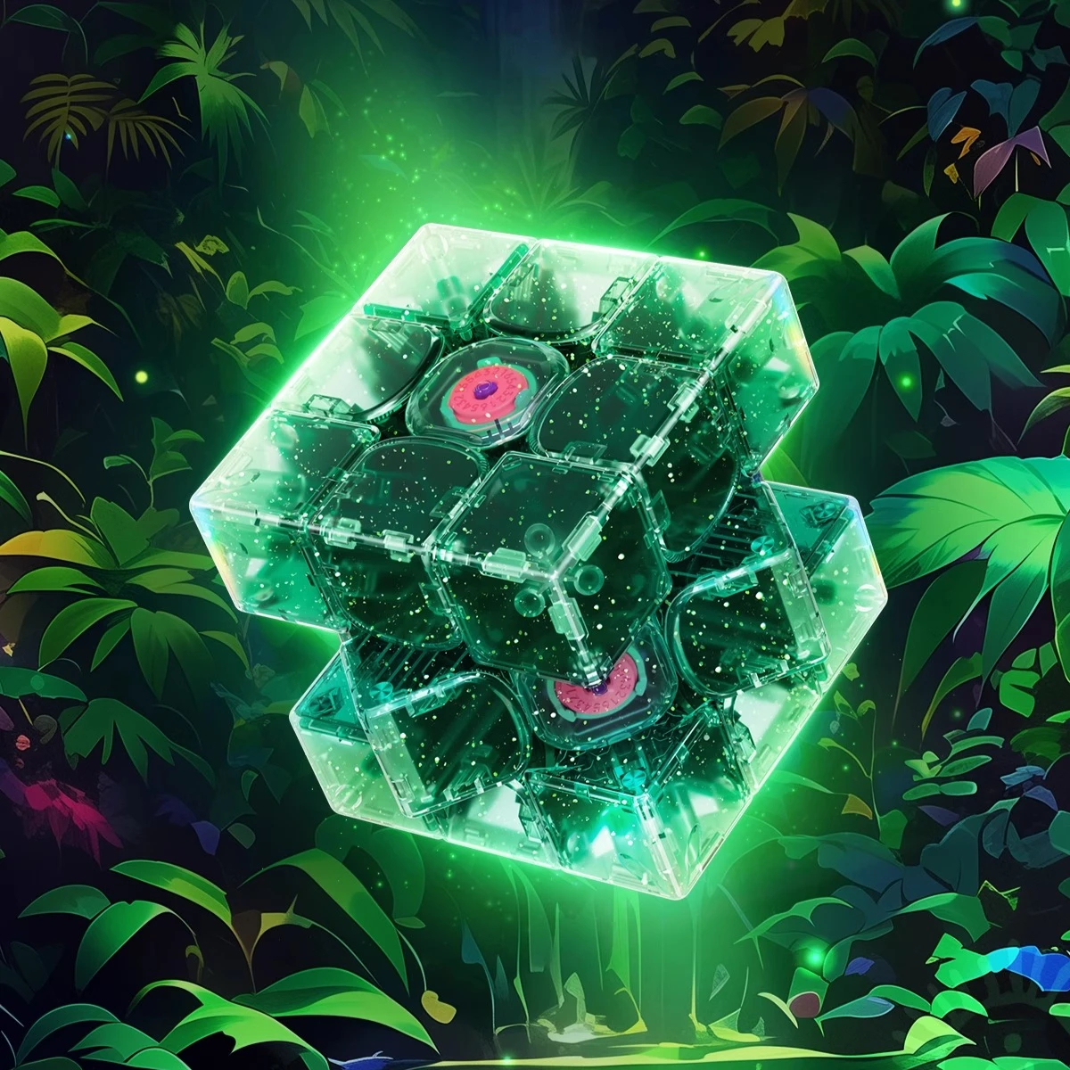 GAN 15 Maglev Summer 2025 Limited Edition Cube Emeraldox Gan 3x3 Cube Magnetic Cube Professional Competition Magico Puzzle Toy