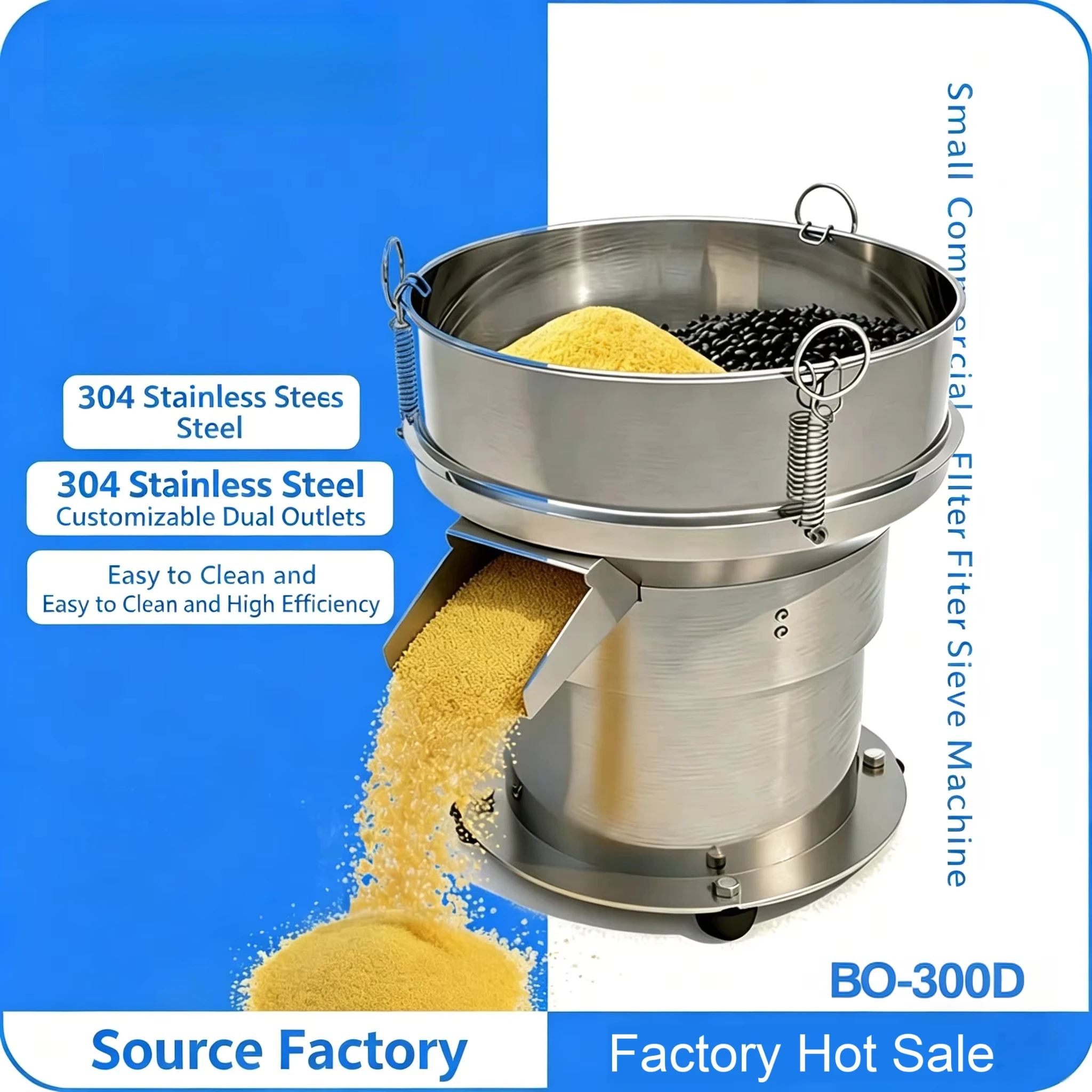 Industrial Rotary Electric Sifter Sieve for Vibration Separating Classifying Sieve Machine Vibrating Screen Powder Sieving