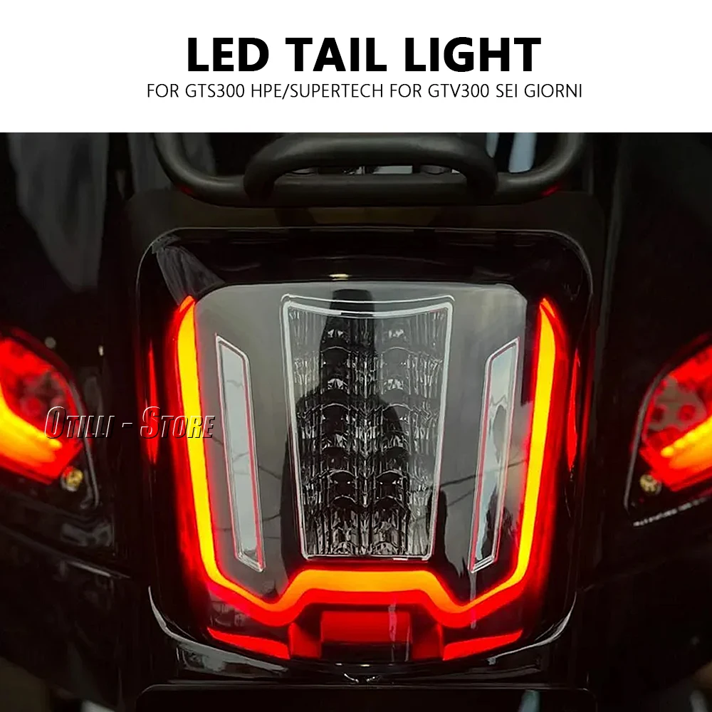 Nuova Moto LED Fanale posteriore fanale posteriore Lampada posteriore Custodia Vestito Per Vespa GTS300 HPE GTS 300 Supertech GTV300 GTV 300 Sei Giorni