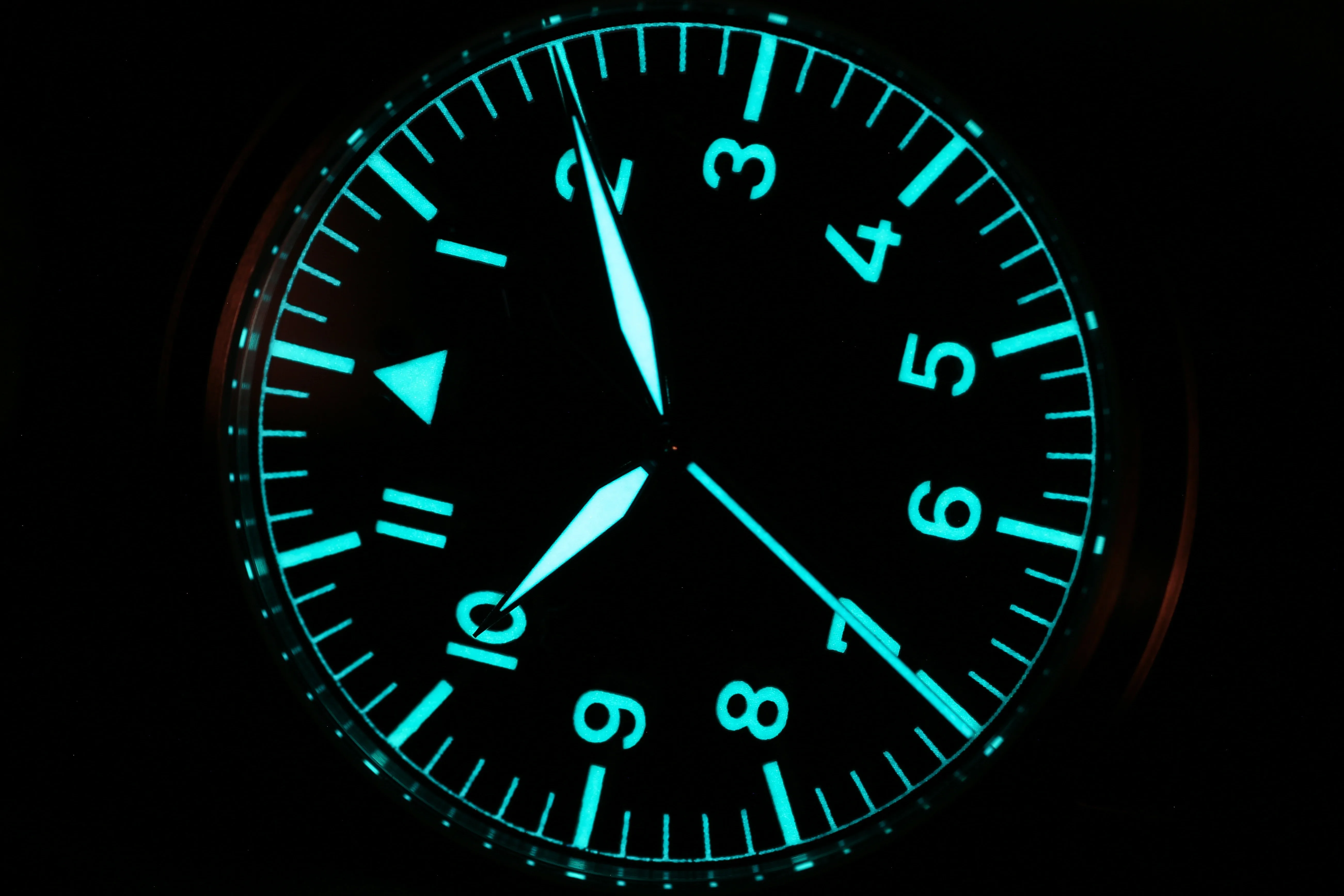 【Escapement Time】Automatic PT5000 Bewegung Pilot Uhr mit Typ-B Schwarz Zifferblatt und 40mm Fall wasserdichte 100M – Detail 8